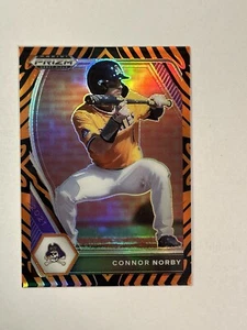 2021 Panini Prizm Draft Picks Connor Norby Tiger Stripes Prizm #/99 ECU Marlins - Picture 1 of 2