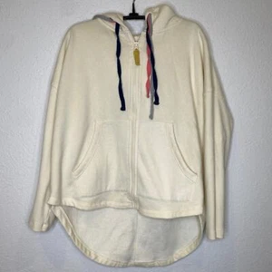 Day of the Week Anthropologie Cream High Low Hoodie Sz XS Oversized - Picture 1 of 16