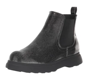 Dolce Vita Boots Size 5 Girls Chelsea Glitter Pull On Black Booties NEW - Picture 1 of 9