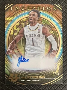 JJ STARLING 2022-23 Bowman Inception Rookie Auto GOLD /50 Notre Dame RC - Picture 1 of 2