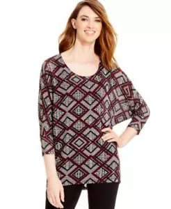 Alfani Women's New Dolman Sleeve Top Burgundy L - Picture 1 of 2