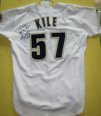 Darryl Kile Auto 1994 HOUSTON ASTROS RUSSELL ATHLETIC 44 Jersey JSA Authentic - Image 1 of 4