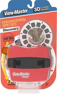View Master Classic 3D Adventure Viewer, 2 Reels Discovery Endangered STEM Retro - Image 1 of 4