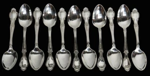 TIFFANY & CO RICHELIEU (11) STERLING SILVER 6" TEASPOONS (NO-MONO) - Picture 1 of 4