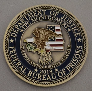 Federal Bureau of Prison FPC Montgomery, AL, 2018 Challenge Coin - Picture 1 of 2