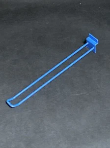 Eurohaken für Lamellenwand - blau kunststoffbeschichtetes Metall - 12" (300mm) Packung 18 - Bild 1 von 2