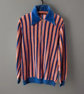 Sudadera De Colección Años 60/70 Tiendas Nacionales de Camisas INSANE Terciopelo Anillo Cremallera.COLORIDA.LG - Imagen 1 de 11