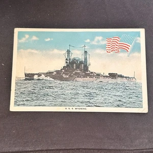 Vintage USS Wyoming Ship Postcard - Picture 1 of 2