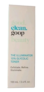 NEW Good Clean Goop Beauty The Illuminator 10% Glycolic Toner Exfoliate 3.4 oz - Picture 1 of 22
