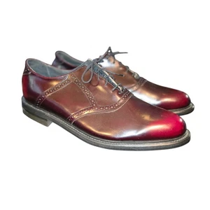 Stuart McGuire NEW VTG Imperial Biltrite Cordovan Saddle Oxford Brogue Size 12D - Picture 1 of 12