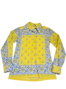 Vintage 70er Jahre Sears JR Bazaar geknöpftes Hemd Damengröße 7 Junior Paisley Oberteil - Bild 1 von 5