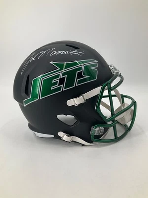JOE NAMATH NEW YORK JETS SIGNED FULL SIZE REPLICA HELMET JSA WITNESS COA - Image 1 of 4