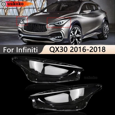 For Infiniti QX30 2016 2017 2018 Front Headlight Cover Transparent Lens Shell Foto 1 de 4