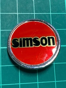 Simson Motorcycle Vintage Metal Logo Badge Pin Button British Made - Picture 1 of 7