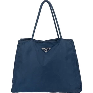 Prada Blue Nylon Triangle Handbag Tasche - Picture 1 of 11