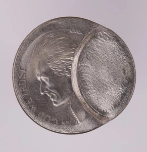 Jefferson Nickel Broadstrike With Partial Brockage (ER1) - Picture 1 of 2
