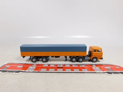 Mint 1:87 H0 Camion Rimorchio LKW MB LPS 2223 Arancione ? #EG954-0,5 - Immagine 1 di 4