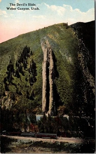Weber Canyon UT-Utah, The Devil's Slide Vintage Souvenir Postcard - Picture 1 of 2