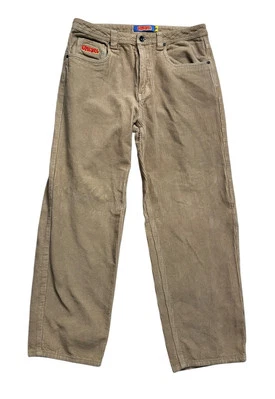 Pantalones Empyre Para Hombre Talla 30x28 Beige Tostado Ancho Cordón de Ballena Pantalones Relajados Sueltos Y2K Foto 1 de 4