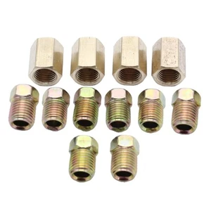 12 Stück 3/8" - 24 Gewinde Ersetzt 3/16" Rohr 4 Anschlüsse 8 Muttern - Afbeelding 1 van 6