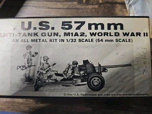 IMRIE/RISLEY MINIATURES - US 57mm ANTI-TANK GUN - 1/32 SCALE. 1972 Sealed Box - Picture 1 of 4