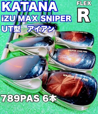 KATANA Golf SWORD IZU MAX SNIPER 6pcs Iron set 7-9/P,A,S SWORD SNIPER Flex-R RH - Image 1 of 4