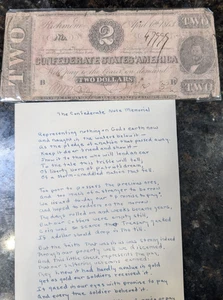 Richmond 1863 $2 The Confederate States of America Note Currency- CIVIL WAR - Picture 1 of 7