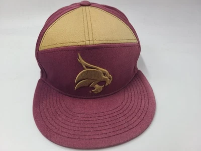 Texas State University Bobcats W Republic Distressed Snapback Gorra Gorra NCAA Roja Foto 1 de 4