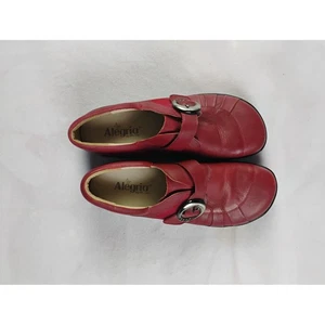 Scarpe comode Alegria in pelle rossa con fibbia antiscivolo Mary Jane - Foto 1 di 4