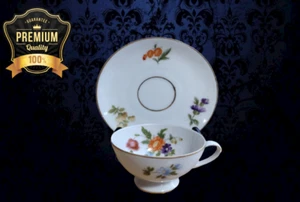 Alemania Zona EE. UU. Baviera Diseño Floral Pequeña Taza de Té y Platillo (Usado) - Imagen 1 de 3