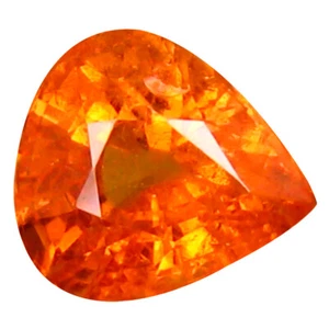 1,22 ct Atemberaubender Birnenschliff (7 x 6 mm) Namibia Fanta Orange Spessartin Edelstein - Bild 1 von 1