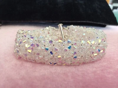 Шикарный вручную сшитый Swarovski кристалл AB браслет - Изображение 1 из 4