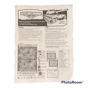 Game Parts Pieces Mission Command Land 2003 MB Replacement Instructions Rules - Picture 1 of 4
