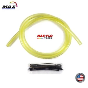 10' FT x 1/4" (6.4mm) ID X 3/8" Clear Yellow Polyurethane Fuel Line Hose MX - Picture 1 of 5