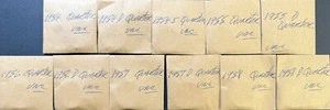 1950s WASHINGTON 25c QUARTER COLLECTION 1954-1958 UNCIRCULATED - 11 COINS - Picture 1 of 3