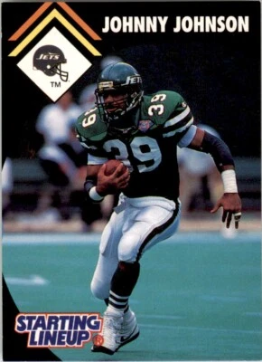 1995 Kenner Starting Lineup Card Johnny Johnson New York Jets - Image 1 of 2