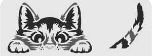 4.5"x10" Clear Plastic Stencil - Cat (RO243)***** - Picture 1 of 2
