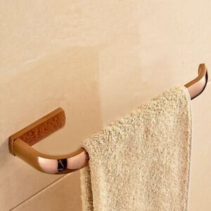 Rose Gold Copper Wall Mount Single Towel Bar Holder Bathroom Accessories fba874b