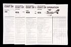 Cessna Vintage Lot Of 4 Oem Cost Of Operation Sheet 310 401A 401B 421A Usa Gift