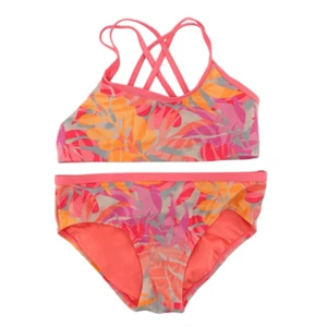 ZeroXposur Girl’s Colorful Floral Two-Piece Bikini Swimsuit Set Size 10/12 - Picture 1 of 13
