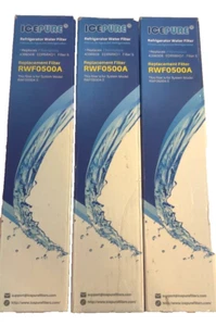 IcePure RWF0500A 3 pack for KitchenAid EDR5RXD1, Whirlpool 4396508 Water Filter - Picture 1 of 3