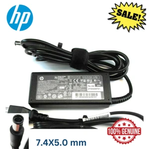 Adaptador de corriente fuente de alimentación original HP 65W 19.5V 3.33A para computadora portátil punta grande de 7,4 mm - Imagen 1 de 9