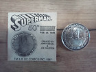 Superman Man of Steel pièce d'argent 50e anniversaire ronde DC AMC 1988