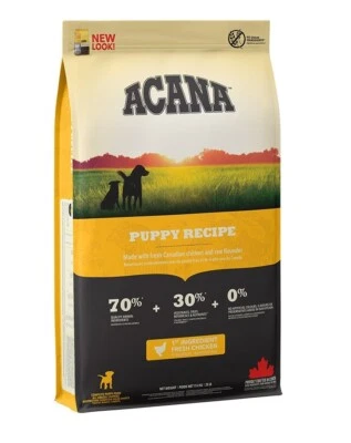 17 kg ACANA Puppy Recipe Hundefutter für Welpen, mittlere Rassen, getreidefrei - Bild 1 von 4