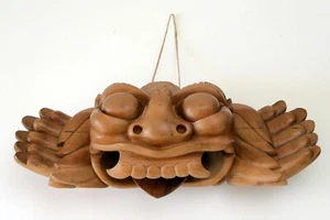 Barong Bali KALAKOPF Kala-Kopf Holzglocke ca 1970 sehr schön 40 x 18 cm - Bild 1 von 4