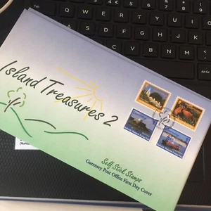 Guernsey C.I. Stamps FDC First Day Cover 1998 Island Treasures 2 Unaddressed - Picture 1 of 2