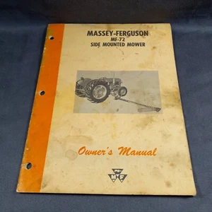 MASSEY FERGUSON MF 72 SIDE MOUNTED SICKLE MOWER OWNER OPERATOR MANUAL - Picture 1 of 5