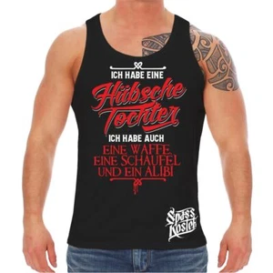 Camiseta sin mangas para hombre Tengo una hija bonita y un padre coartada - Imagen 1 de 2