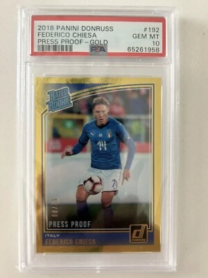Federico Chiesa Rated Rookie Gold Press Proof /75 PSA 10 - Image 1 of 2
