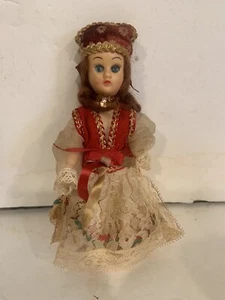 Vntg Antique Polish Hungarian Doll W/Original Outfit 8” Open/Close Eyes RARE - Picture 1 of 24